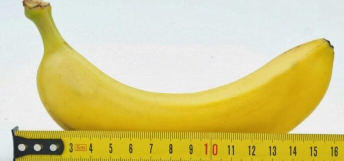 pengukuran penis menggunakan contoh pisang sebelum operasi pembesaran